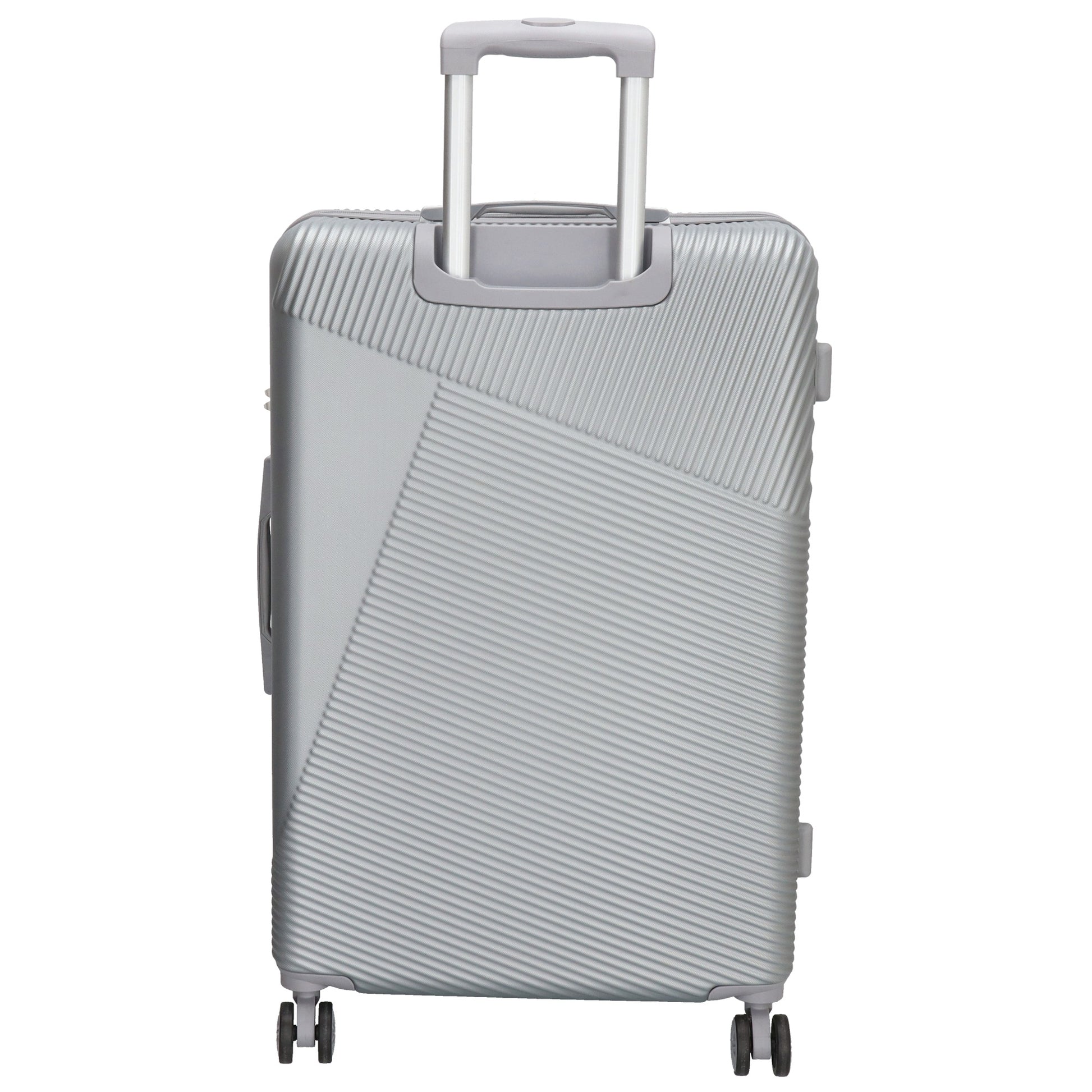 Reisetrolley-Set in Silber mit 4-Rad aus ABS - leder-accessoires.com
