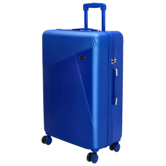 Reisetrolley-Set in Stahlblau mit 4-Rad aus ABS - leder-accessoires.com
