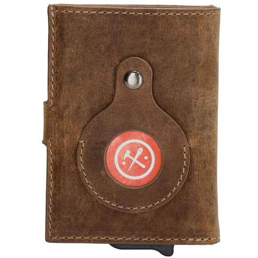 Kartenetui| Safty Wallet 10,5 x2 x 7,5cm in Braun und RFID-Schutz