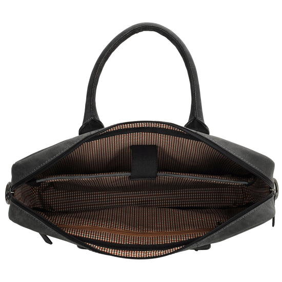 Businesstasche 40 x 30,5cm in Schwarz mit Reißverschluss - leder-accessoires.com