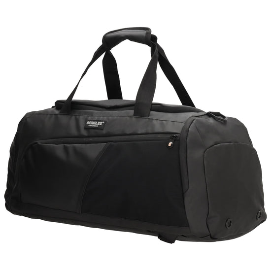 Reisetasche 62 x 27cm in Schwarz|Grau wasserabweisend - leder-accessoires.com