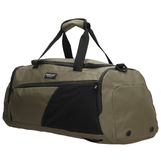 Reisetasche 62 x 27cm in Schwarz|Olivgrün wasserabweisend - leder-accessoires.com