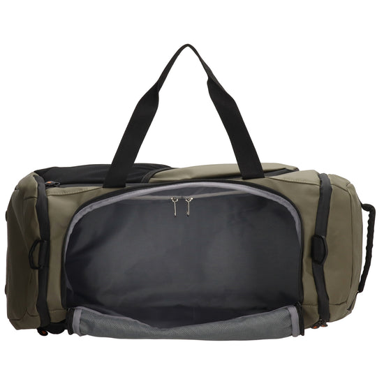 Reisetasche 62 x 27cm in Schwarz|Olivgrün wasserabweisend - leder-accessoires.com