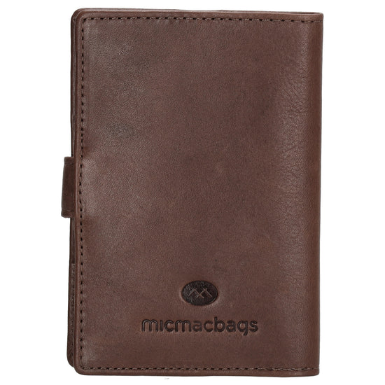 Briefmappe| Passhülle 10 x 14cm in Braun mit Druckknopf - leder-accessoires.com