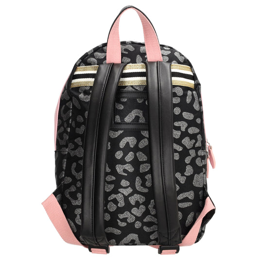 Kinderrucksack 25x35cm mit Pantermuster in Schwarz