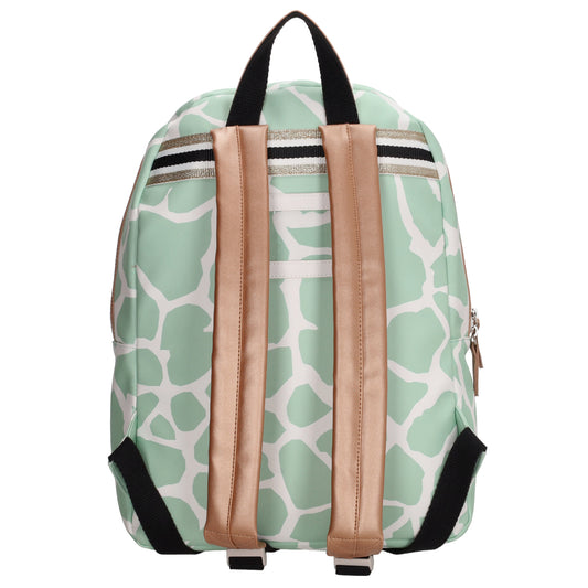 Kinderrucksack 27,5x38cm mit Giraffenmuster in Mint