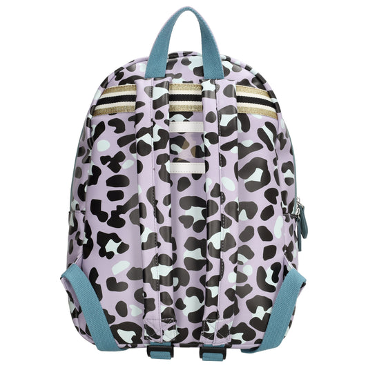 Kinderrucksack 27,5x38cm mit Pantermuster in Lila