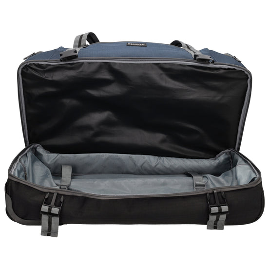 Trolleyreisetasche 60 x 32cm in Blau|Marine mit separatem Staufach unten - leder-accessoires.com