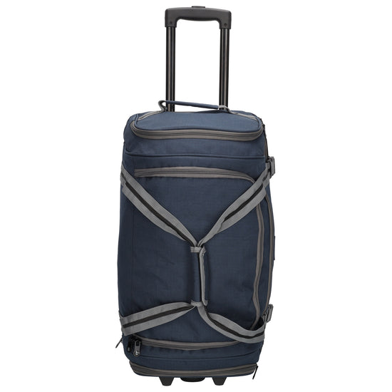Trolleyreisetasche 60 x 32cm in Blau|Marine mit separatem Staufach unten - leder-accessoires.com