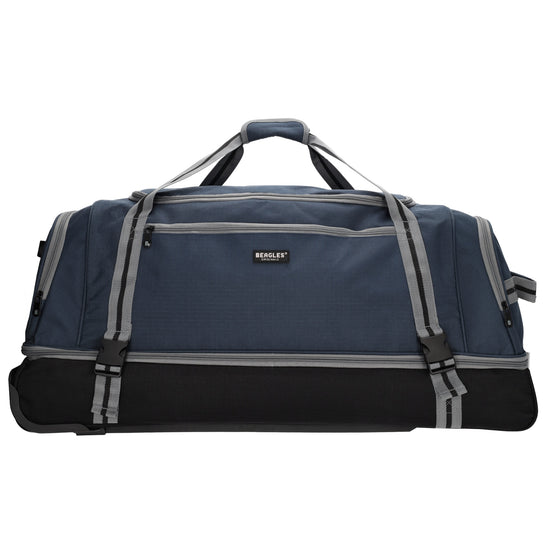 Trolleyreisetasche 80 x 36cm in Blau mit Seitentaschen - leder-accessoires.com