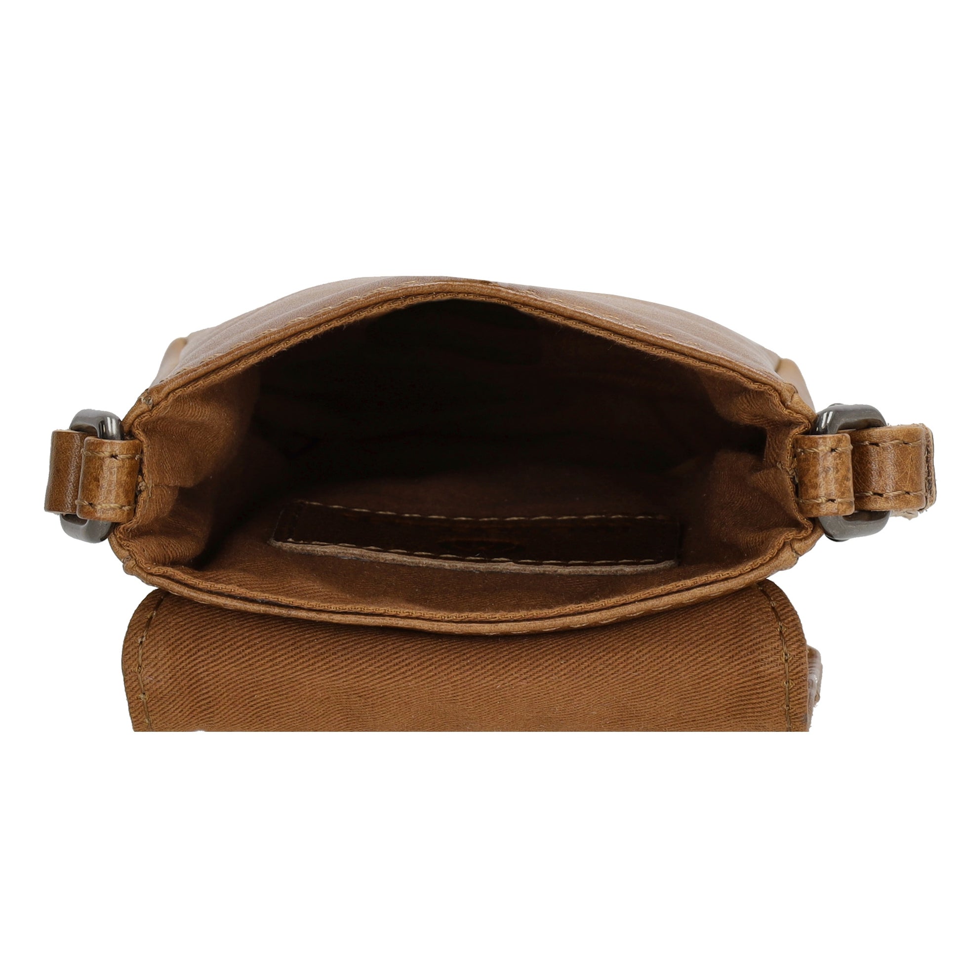 Handytasche| Minibag 10,5 x 16,5cm in Braun aus Leder mit Überschlag - leder-accessoires.com