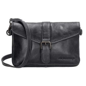 Umhängetasche| Gürteltasche 19 x 11,5cm in Dunkelblau aus Leder - leder-accessoires.com