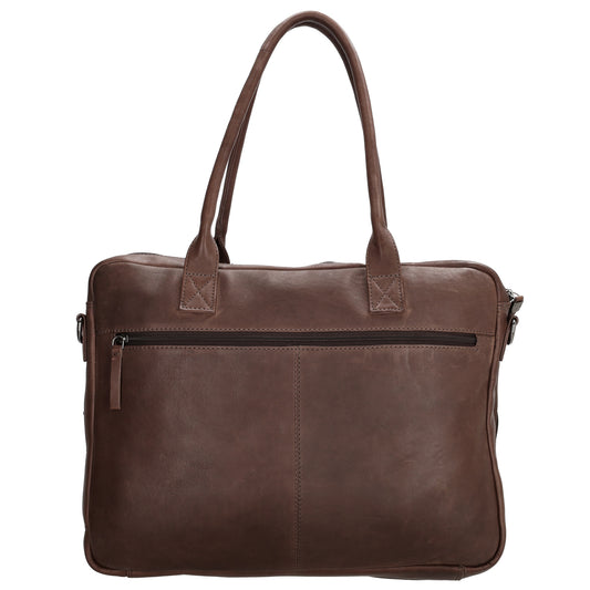 Businesstasche|Ledertasche 40x30cm mit Vortasche in Dunkelbraun