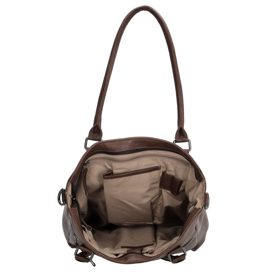 Shopper 35 x 43cm in Braun aus Leder mit Reißverschluss - leder-accessoires.com