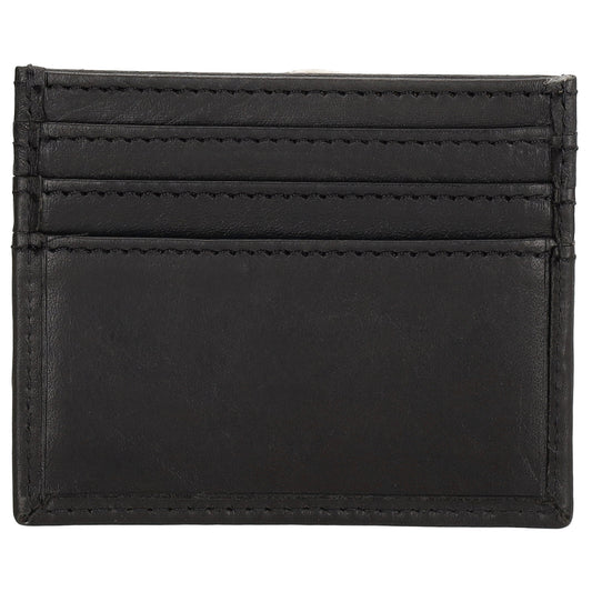 Kartenetui einfach 10x8cm in Schwarz mit RFID-Schutz - leder-accessoires.com