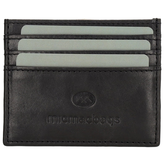 Kartenetui einfach 10x8cm in Schwarz mit RFID-Schutz - leder-accessoires.com