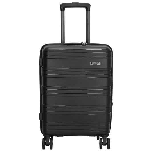 Reisetrolley|Handgepäck in Schwarz mit 4-Rad aus PP - leder-accessoires.com