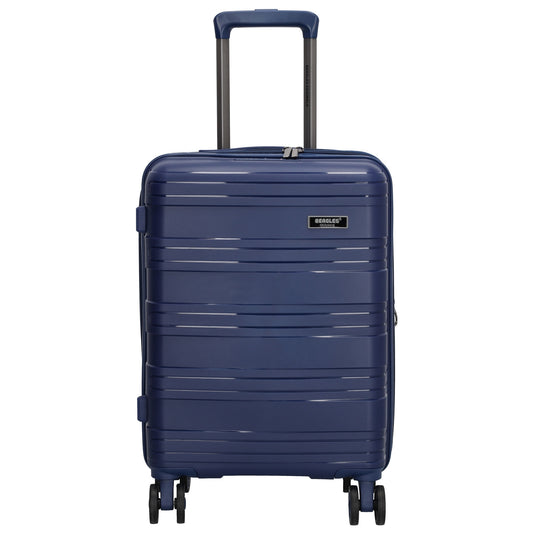 Reisetrolley|Handgepäck in Blau|Marine mit 4-Rad aus PP - leder-accessoires.com