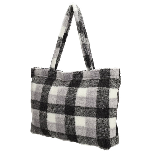 Teddytasche 60x36cm in Schwarz|Weiß Karo