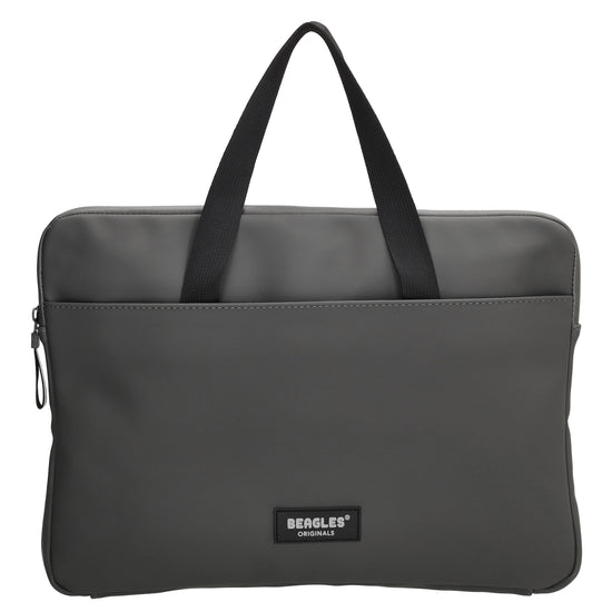 Businesstasche 34,5 x 24cm in Grau|Anthrazite aus Polyester mit Reißverschluss - leder-accessoires.com