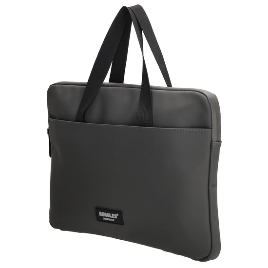 Businesstasche 34,5 x 24cm in Grau|Anthrazite aus Polyester mit Reißverschluss - leder-accessoires.com