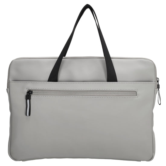 Businesstasche 34,5 x 24cm in Hellgrau aus Polyester mit Reißverschluss - leder-accessoires.com