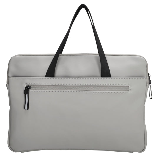 Businesstasche 34,5 x 24cm in Hellgrau aus Polyester mit Reißverschluss