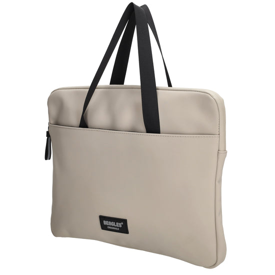 Businesstasche 34,5 x 24cm in Beige aus Polyester mit Reißverschluss - leder-accessoires.com