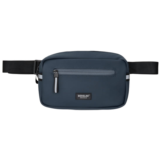 Bodybag|Gürteltasche 21 x 12,5cm in Blau aus wasserabweisendem Material - leder-accessoires.com