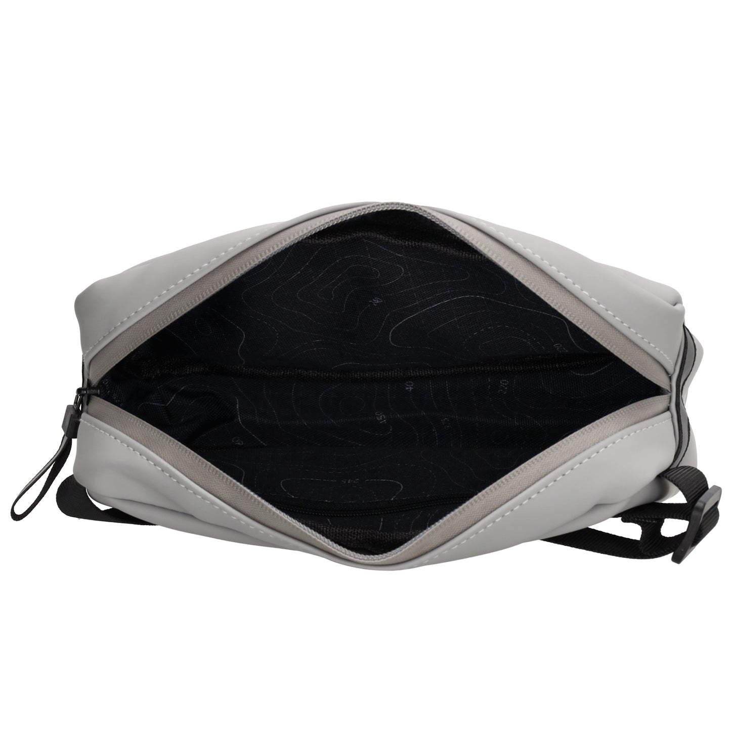Bodybag|Gürteltasche 21 x 12,5cm in Hellgrau aus wasserabweisendem Material