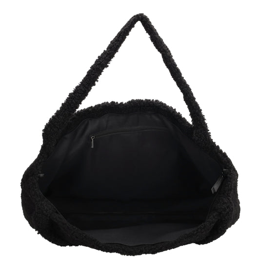 Teddyshopper XXL 60x36cm in Schwarz mit Reißverschluss