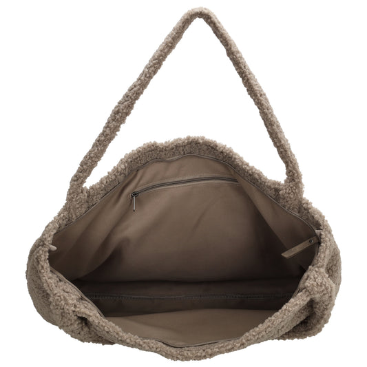 Teddyshopper XXL 60x36cm in Taupe mit Reißverschluss