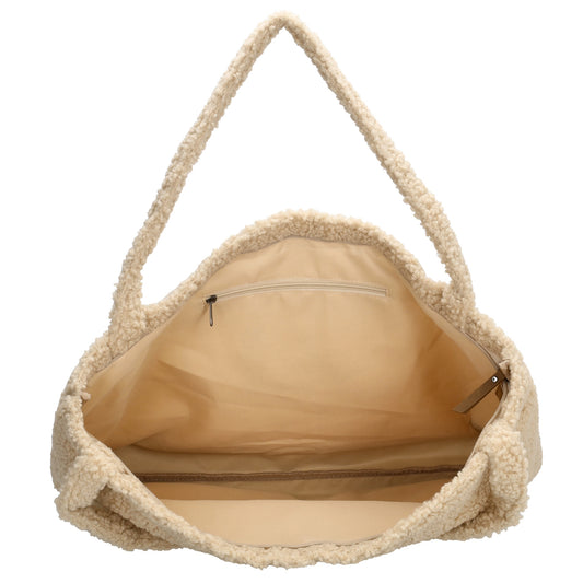 Teddyshopper XXL 60x36cm in Creme|Beige mit Reißverschluss