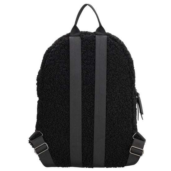 Teddyrucksack 25,5x36cm in Schwarz mit Reißverschluss - leder-accessoires.com