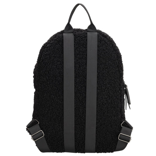 Teddyrucksack 25,5x36cm in Schwarz mit Reißverschluss