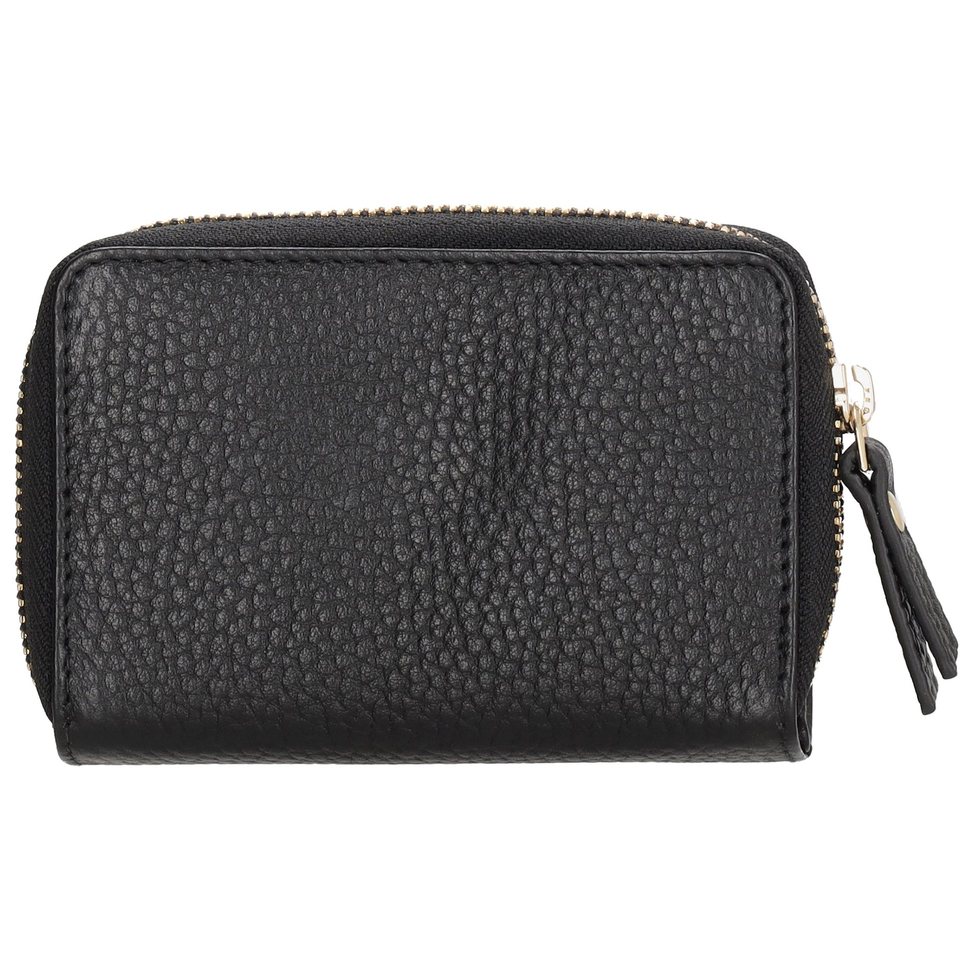 Kartenetui| Safty Wallet 11x7cm in Schwarz und Rundumreißverschluss - leder-accessoires.com