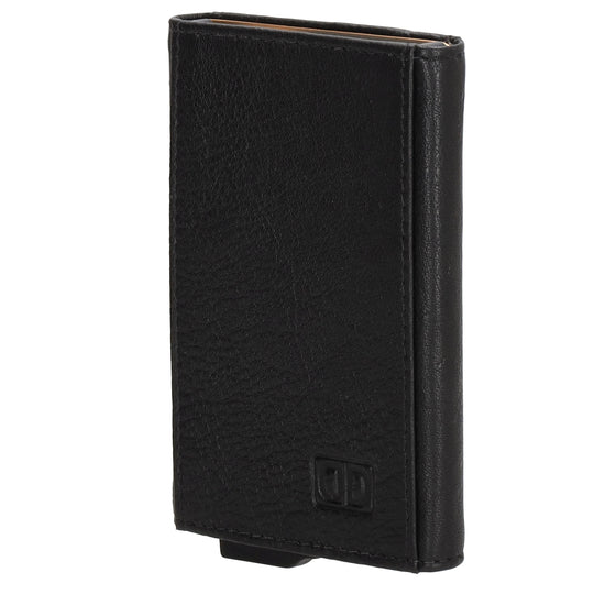 Kartenetui| Safty Wallet 10x7cm in Schwarz mit RFID-Schutz - leder-accessoires.com