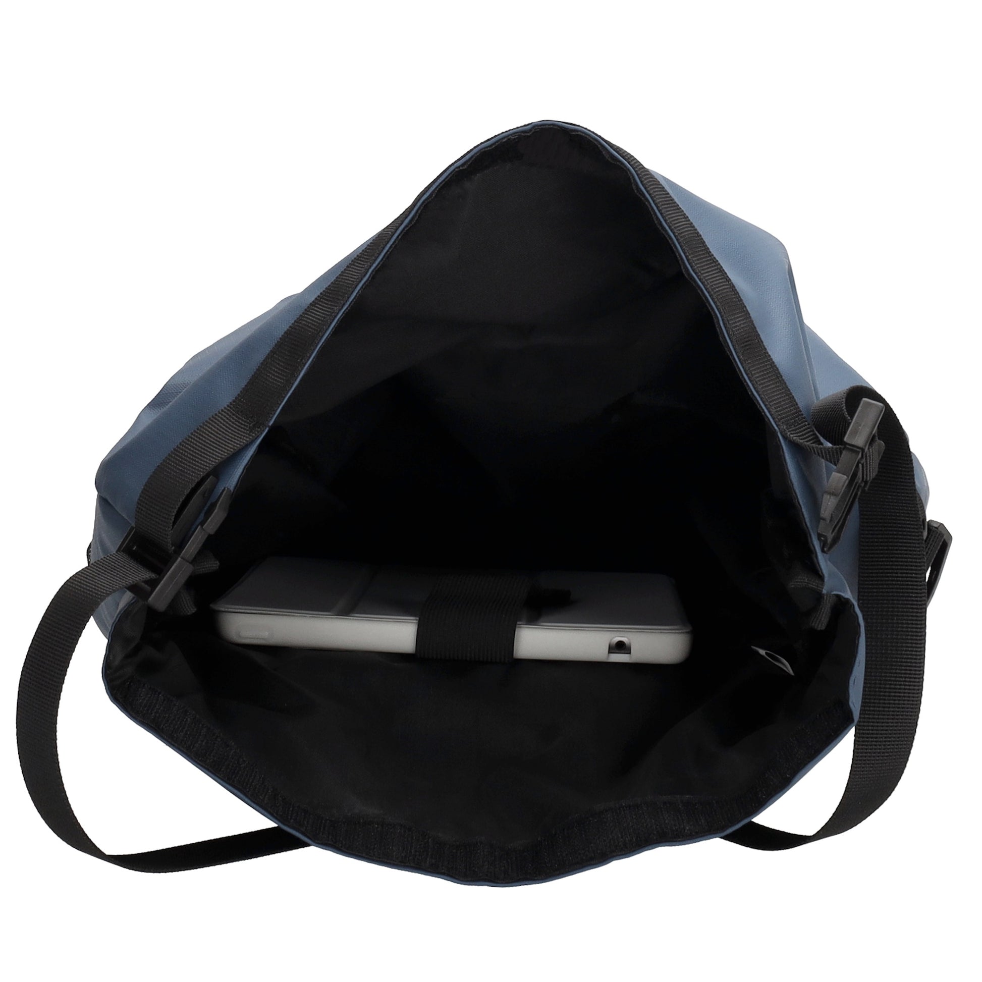 fahrradtasche umhängetasche Fahrradtasche|Schultertasche mit Überschlag 48x26cm in Blau|Marine