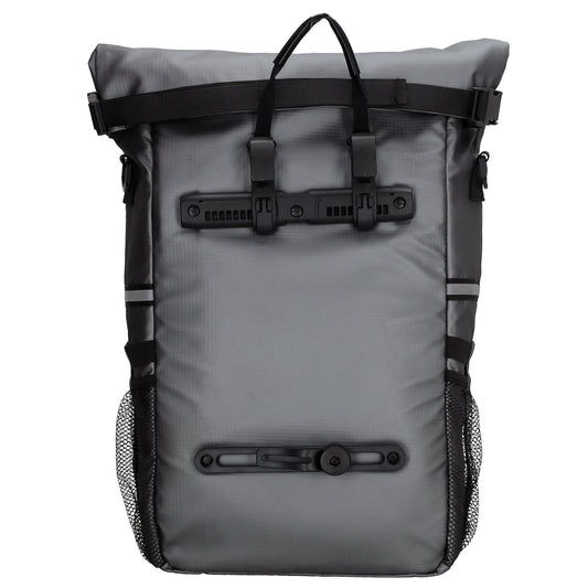 Fahrradtasche|Schultertasche mit Überschlag 48x26cm in Grau