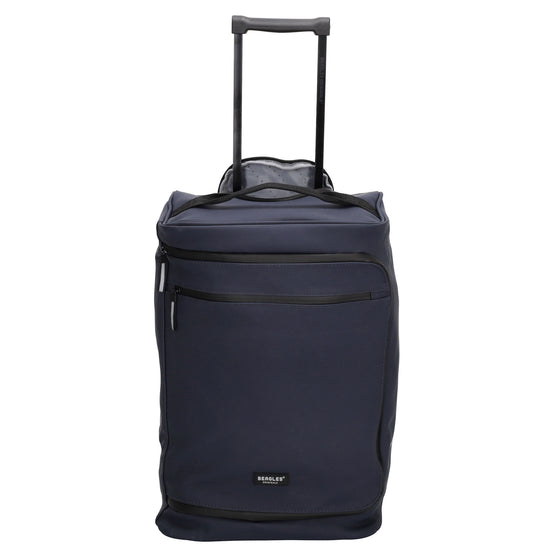 Trolleyreisetasche 49 x 32cm in Blau mit Vortasche - leder-accessoires.com