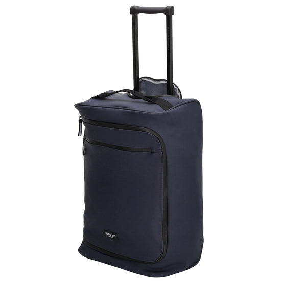 Trolleyreisetasche 49 x 32cm in Blau mit Vortasche - leder-accessoires.com