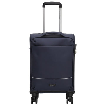 Reisetrolley|Handgepäck in Blau|Marine mit 4-Rad aus Kunstleder - leder-accessoires.com