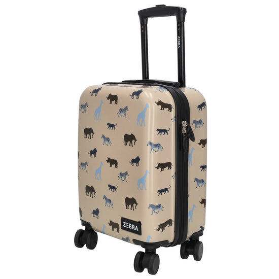 Reisetrolley "Tiere|Safari" 4-Rad 47cm in Kamel - leder-accessoires.com