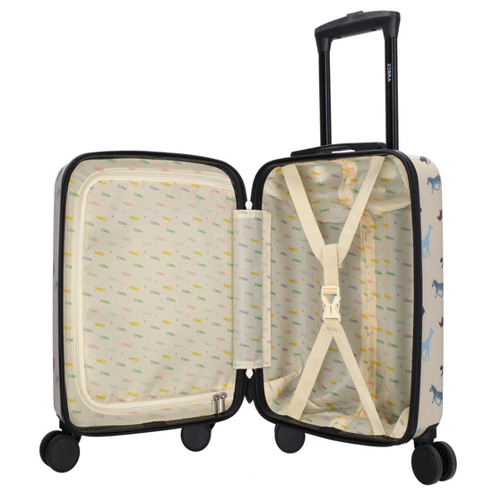 Reisetrolley "Tiere|Safari" 4-Rad 47cm in Kamel - leder-accessoires.com