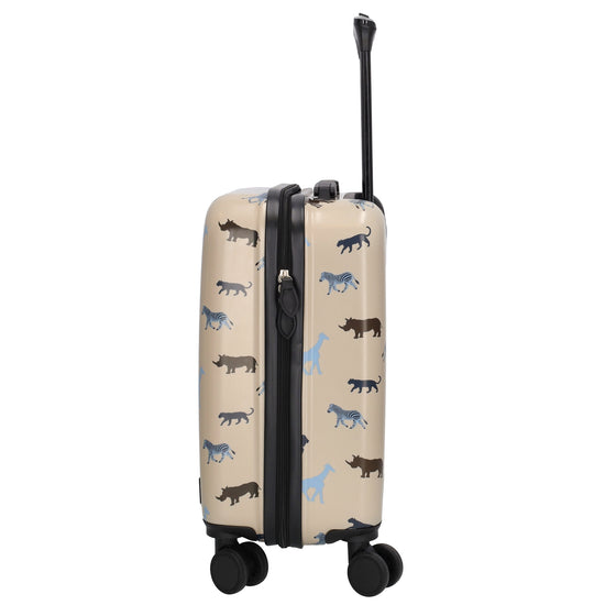 Reisetrolley "Tiere|Safari" 4-Rad 47cm in Kamel - leder-accessoires.com