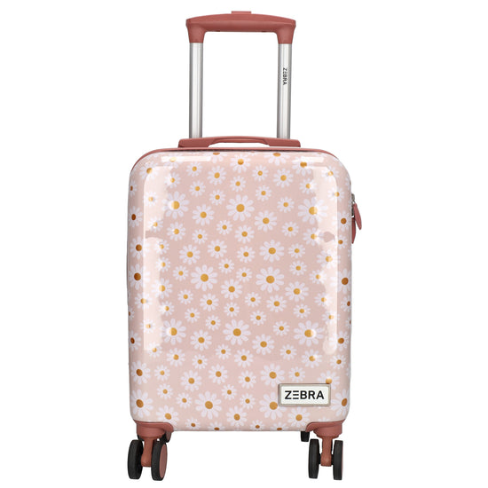 Reisetrolley "Blumen" 4-Rad 47cm in Hellrosa - leder-accessoires.com