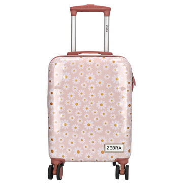 Reisetrolley "Blumen" 4-Rad 47cm in Hellrosa