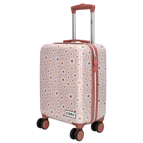 Reisetrolley "Blumen" 4-Rad 47cm in Hellrosa - leder-accessoires.com