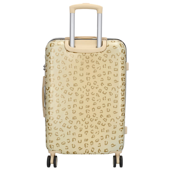 Reisetrolley|Hartschale 66cm in Gold|Zebra mit 4-Rad - leder-accessoires.com