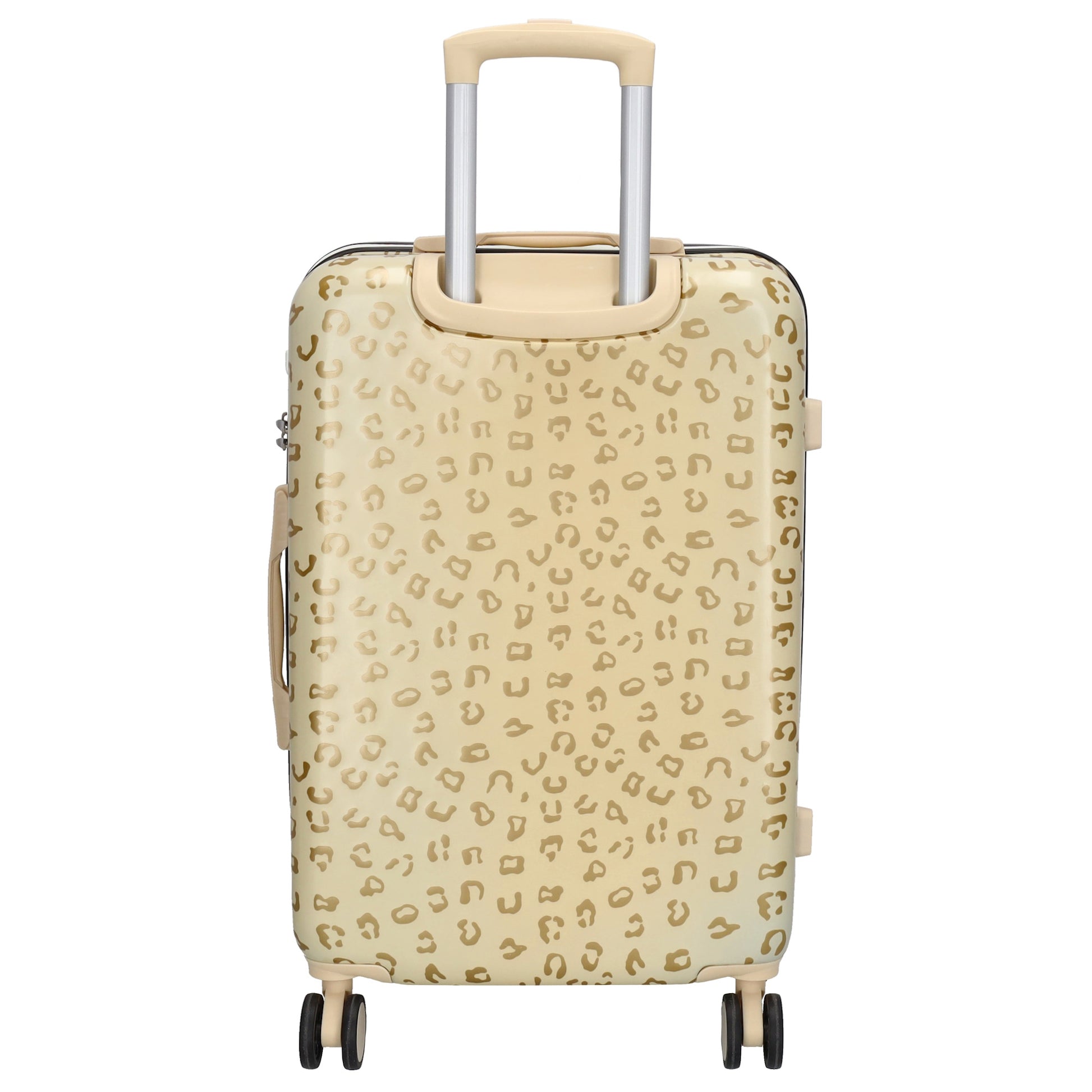 Reisetrolley|Hartschale 66cm in Gold|Zebra mit 4-Rad - leder-accessoires.com